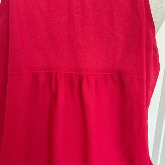 XOXO | Vintage Y2K Red Sleeveless Sheer Blouse with Gold Sequin Collar, Size M - Picture 9 of 13